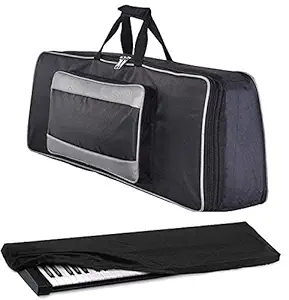 Mexa for yamaha PSR-E243, E343, E353, E363, E373, E453, E463, I455, I425, I400, I500 keyboard bag with dust cover padded quality. (Grey)