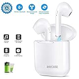 【Hohe Kapazität】- Extrem niedriger Stromverbrauch, wodurch 4-5 Stunden Wiedergabezeit in hoher Qualität ermöglicht werden. Mit nur 1.5 Stunde Ladezeit genießen Sie bis zu 4 Stunden unbeschwerten Musikgenuss. Das winzige Ladekästchen lädt die earphones bis zu viermal komplett nach. So geht Ihnen unterwegs nie die Musik aus, auch wenn Sie einen ganzen Tag lang unterwegs sind.