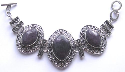 Purple Centre Gradiated Bracelet With Toggle Glasp