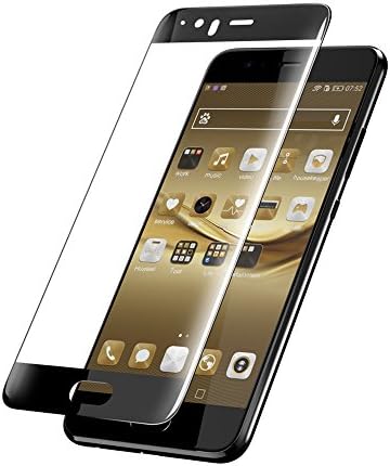 Huawei P10 Screen Protector [Full Coverage] [9H Hardness] [Ultra Clear] [Case Friendly] [Bubble Free] Premium Tempered Glass Screen Protector for Huawei P10 (Black)