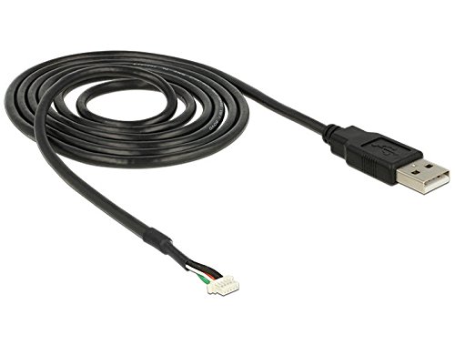 Delock 1.5 m, USB2.0-A/5P 1.5 m USB A Black – USB Cables (USB2.0-A/5P, USB A, male/male, Straight, Straight, Black, Polybag)
