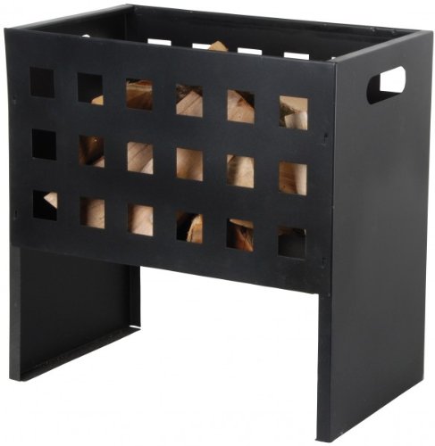 Feuerkorb Feuerstelle Feuerschale rechteckig schwarz Eisen 30x50x50cm