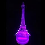 MagiDeal Führte 3D Beleuchtung Eiffelturm Illusion Licht Lampe Mikro-USB-Lampe 7 Farbwechsel - 5