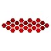 Price comparison product image 12 Pcs Red 3D Mirror Hexagon Shape Wall Decors Sticker Decal Home Hallway Room Art DIY Decorations