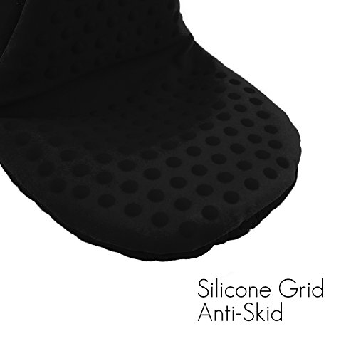 UBEST Ofenhandschuhe, 280 Celsius Silikon Backhandschuhe, Baumwolle Topfhandschuhe, verdicken und verlängert Grillhandschuhe, 1 paar, schwarz - 5