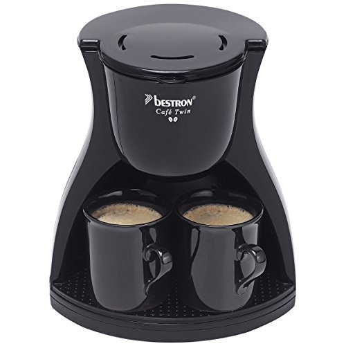 spécification Bestron ACM8007BE Twin Cafetière avec 2 Tasses Noir 450 W