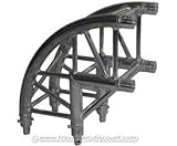  Traversensystem 4-Punkt T290-4 2-Wege Eck 90° C21 mit runder Außenkante, Alu System Messestand Truss - Alu Traverse Aluminium Träger