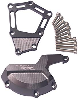 Motorcycle CNC Engine Stator Cover Left&Right Crash Slider Protector For BMW S1000R S1000RR HP4 K42 K46 2009-2015 Set (Gray)