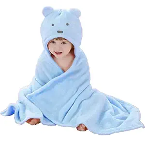 First Kick New Born Baby Blanket Pack of Super Soft Bathrobe Baby Wrapper Cum Baby Bath Towel for Baby Boys, Baby Girls, Babies (80cm x 80cm, 0-6 Months)