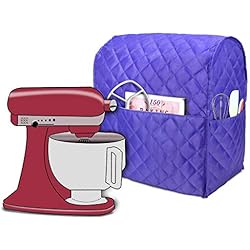 Luxja Housse de Protection Anti-Poussière pour KitchenAid Robot pâtissier et Accessoires supplémentaires (Convient aux 4,3 Litre et de 4,8 Litre KitchenAid Robot pâtissier), Violet matelassé