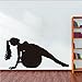 Produktbild jukunlun Frau Fitness Ball Übung Gym Sport Wandaufkleber Yoga Silhouette Klebstoff Wandtattoo Wohnkultur Schlafzimmer Wanddekoration Murals58X114Cm