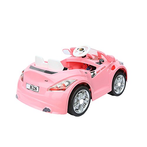 Elektrisches Elektrofahrzeug 12V mit elterlicher Fernbedienung - elektrischer rosa BMW für Kinder