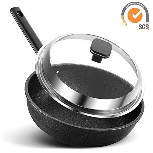 Preisvergleich Produktbild AYOUGALA Bratpfanne Antihaftversiegelt,Rauchfreier Wok,Antihaft-Multifunktionspfanne,Bra... Antihaft-Pfanne Pfanne Frühstück Pan Gasherd,32cm