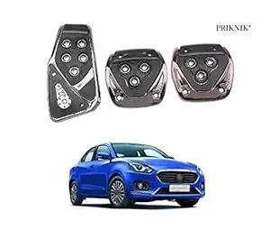 PRIKNIK Anti-Skid Car Pedals(Manual Shift) 3 Pcs Sports kit Pad Covers Set Compatible with Swift Dzire