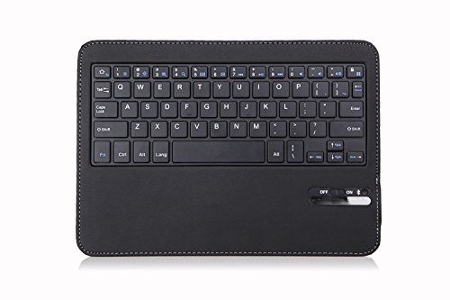 MoKo Abnehmbare Wireless Bluetooth Tastatur Drahtlose QWERTY Keyboard mit PU Leder Tasche Schutzhülle Ledertasche Lederhülle Hülle Case für Samsung Galaxy Tab 4 10.1/Nook 10.1 2014 Tablet, SCHWARZ - 9