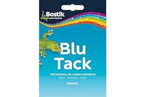 DSK Blu Tack Original Reusable Adhesive Putty 60g – Multipurpose Sticky Tack for Crafts, Posters, Office & Home – Non-Toxic, Clean & Reusable Mounting Putty (Pack of 1)