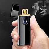 MAXXOX Electric USB Touch Lighter for Smoking Rechargeable Windproof Slim Coil Lighter with Smart Fingerprint Sensor Double S