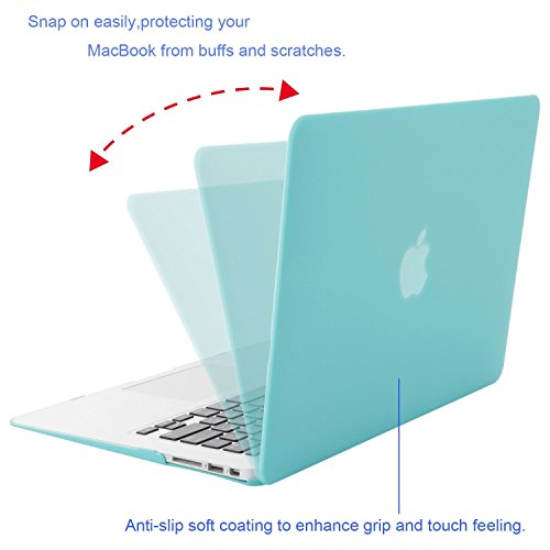 MOSISO Ultra Slim Plastik Hartschale Schutzhülle Snap Case für MacBook Air 11 Zoll (A1370 / A1465), Türkis - 2
