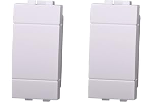 ZOREI Cubierta para agujeros Falso Polo 1P 1 módulo/plaza, compatible con Bticino Living Light (2, blanco)