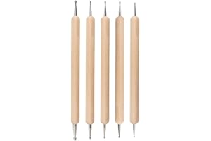 ‎WEDDHUIS WeddHuis 5 Stücke Prägestift Embossing Stift Dotting Tool Töpferwerkzeug Clay Tools Diy Carving Stylus Werkzeug Für Kohlenstoff-Transferpapier Mandala-Felsmalerei Töpferton-Handwerk Prägekunst