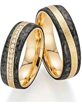 Eheringe Partnerringe Trauringe Verlobungsringe Freundschaftsringe aus Titan mit Zirkonia / Laser Gravur GRATIS