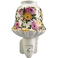 AcaciaHome Durable and Clasic LED Night Light - Colorful Floral Ceramic Decorative Light | Ideal for Bedrooms, Hallways, Bathrooms Nighttime Lighting Solution - Perfect Home Decor (Pink Flowers)