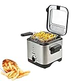 Adler Friteuse profonde pour capacité de 1,5 litre avec 900 W Power MS 4910 Argenté