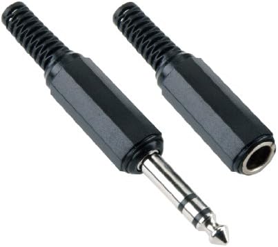 Bandridge 6.3mm Stereo Male Connector - 6.3mm Stereo Female Connector Kit