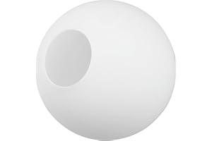 FRCOLOR Pantalla de lámpara de globo de vidrio esmerilado, pantalla de vidrio cilíndrica para instalación de apertura de iluminación