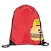 Produktbild FShopNow Creepy Burger Drawstring Backpacks Sport Leisure Bundle Backpack Beam Backpack Sport Gym Travelling Bag Light Backpack Kordelzug