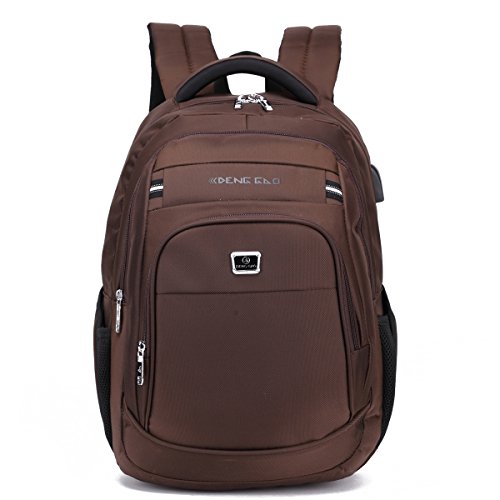 Hozee Waterproof Business Laptop Backpack Nylon 15.6 inch - Lightweight Business Work Laptop Backpacks Rucksack Bag 15.6 with USB port Mens Computer Bag