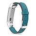 Price comparison product image Fitbit Alta Accessory Band, MoKo Premium Soft Genuine Leather Replacement Strap for Fitbit Alta / Fitbit Alta HR, Fits 5.31"-8.07" (135mm-205mm) Wrist, Peacock BLUE
