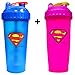 Produktbild 2 X Marvel Protein Shaker Flaschen 800ml (Superman & Supergirl)