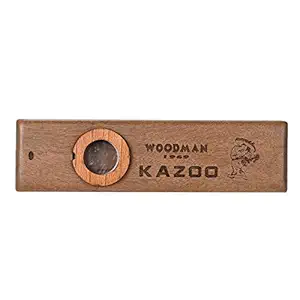 WildCard India Wooden Kazoo Musical Instrument Ukulele Guitar Partner Wood Harmonica with Metal Box for Music Lover