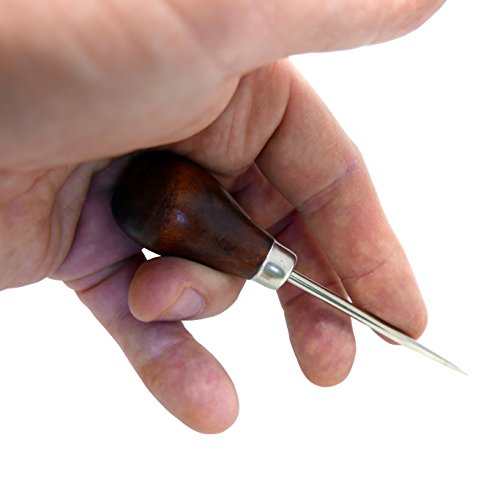 Starter-Werkzeugset zum Buchbinden, inklusive Falzbein Knochen, Ahle, Nadeln und Fäden - 6