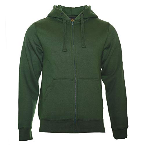 ROCK-IT Apparel® Hombres con Cremallera con Capucha suéter de tamaño XS-5XL, Hoodie en Colores de Esmalte verde-5X-Large