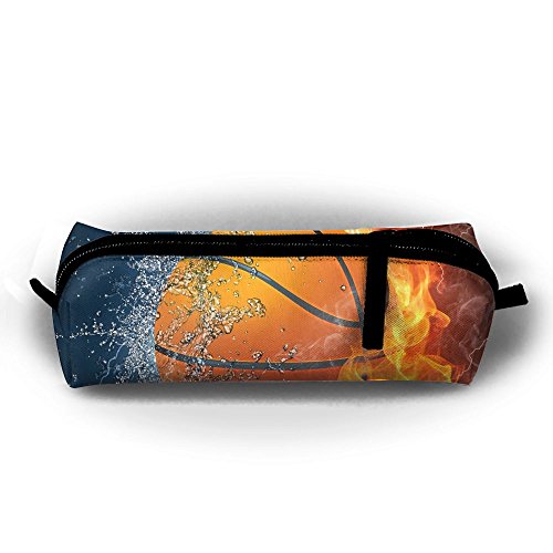 Preisvergleich Produktbild Federmäppchen mit Reißverschluss, Motiv: Feuerherz, Basketball, für Kinder, Jugendliche und andere Schulbedarf