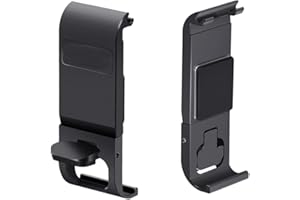 ARNARKOK Seitentür für GoPro Hero 10, Hero11 Hero12 Hero13 Aluminium-Legierung, abnehmbare Akku-Abdeckung, Schutz-Typ-C-Ladeanschluss-Adapter, Reparaturteil, Kamera, Vlog-Zubehör