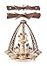 Produktbild DREGENO Seiffen Pyramide mit Engeln, 2 Teller, Holz, Natur, 29.5 x 28.5 x 41 cm,