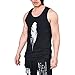 Produktbild Tees Shirt Kurzarm T-Shirt Bluse Tops Herren T-Shirt Tank Top Kurzarmshirt Top Shirt Basic Bodybuilding Sport Fitness Weste T-Shirt T-Shirt Crew Rundhals Gym Männer LMMVP (Schwarz, L)