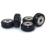 Diámetro exterior: 23. 89mm Rueda con rodamientos para impresora 3D, con pequeña polea de plástico, pack de 5 unidades, de Biqu, Big Wheel, 5