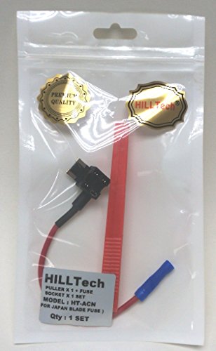 HT-ACN Universal Fuse Puller (Red) + Fuse Socket Wire for Japan Fuse; 1 Set (Red Puller x1 + ACN Fuse Socket for Japan Fuse X 1)
