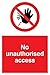 Produktbild Viking Signs PA5590-A4P-1M Schild"No Unauthorised Access", 1 mm halbstarrer Kunststoff, 300 mm H x 200 mm B