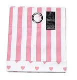 Homescapes Kindervorhang Mädchen Kinderzimmer Ösenvorhang Dekoschal Hearts 2er Set pink weiß 117 x 137 cm (Breite x Länge je Vorhang) 100% reine Baumwolle - 4