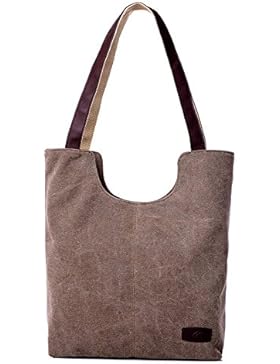 Zhen+zhen Canvas Damen Bag Schultertaschen Function Bag Crossbody Bag Tote Handtaschen Shopper Tasche Schultertasche...