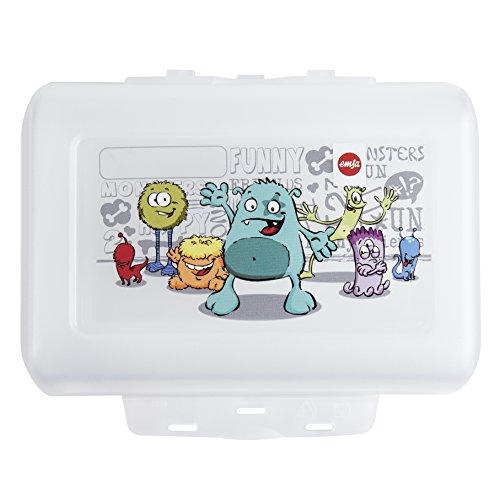 Emsa 516173 2-teiliges Geschenkset für Kinder, Brotdose und Trinkflasche, Mint, Kids Set Monster - 4