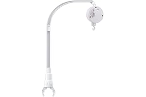 AICMEI 23 inch Baby Crib Mobile Bed Bell Holder Arm Bracket, with Music Box, The Claw Part Can Be Adjusted Width-DIY Toy Decoration