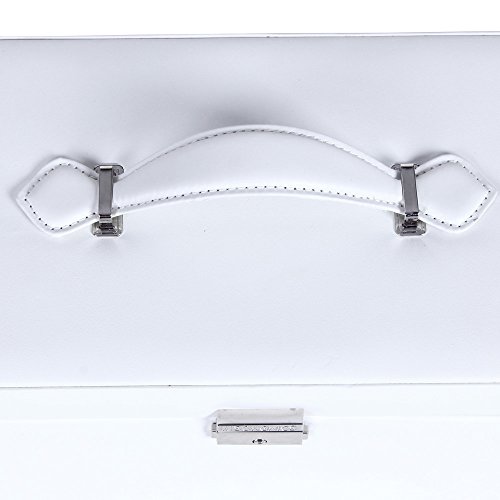 Songmics Schmuckkästchen abschließbar mit spiegel Schublade und Mini-Box (Weiß) JBC126W - 5
