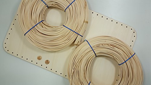 Peddigrohr Tablett Set mit Peddigrohr, Boden 50x 30 cm, Selfmade Holzlabel