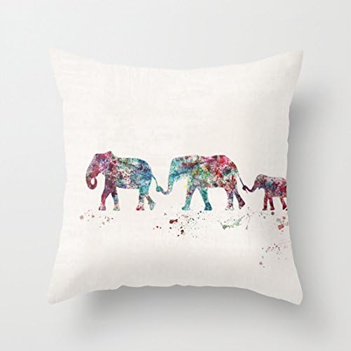 Cute Elephant Pillow Covers Decorative Kids Rooms Decor Pillow Case 18 x 18 Birthday Gifts for Kids style43